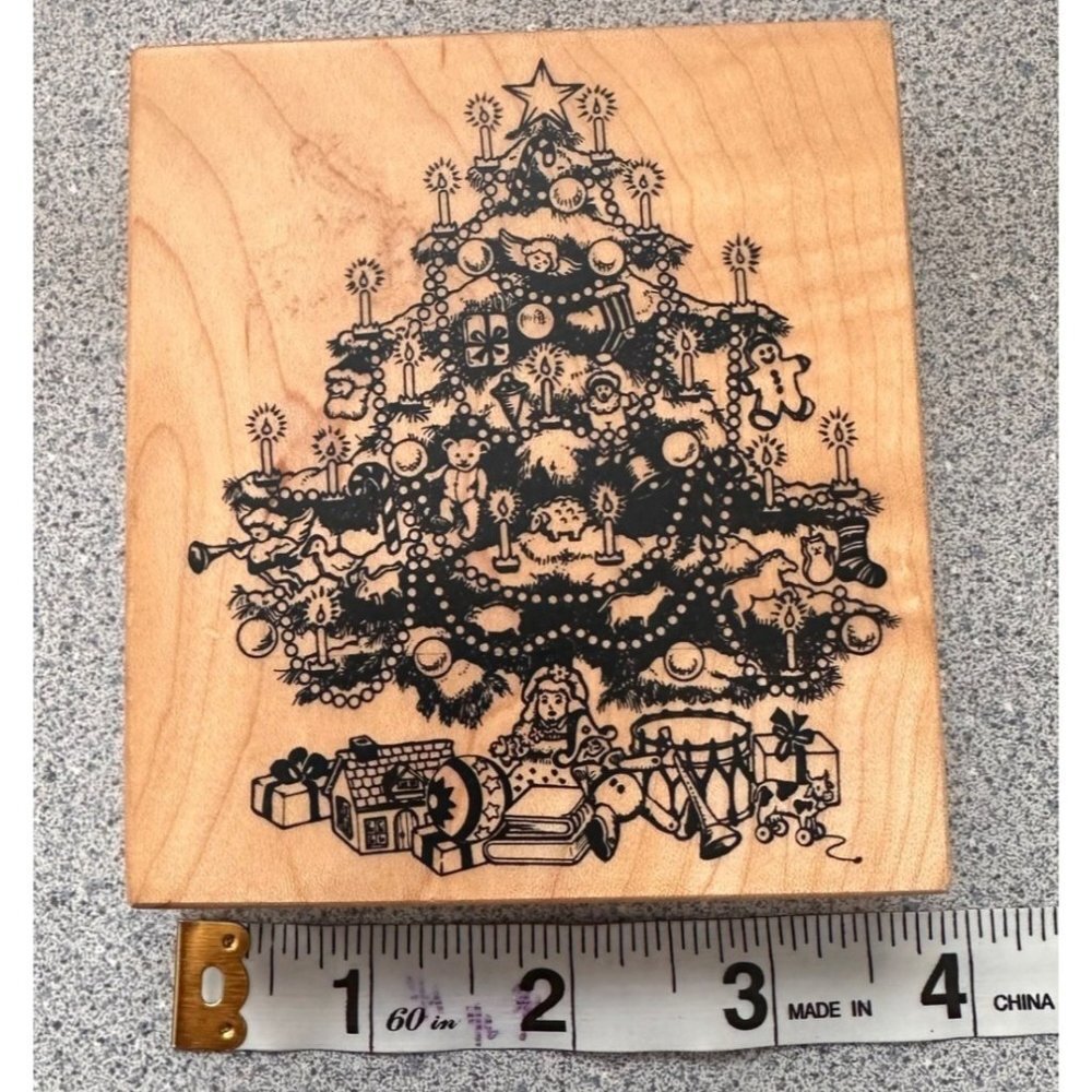 PSX K-370 Christmas Tree Rubber Stamp Toys Christmas Holiday